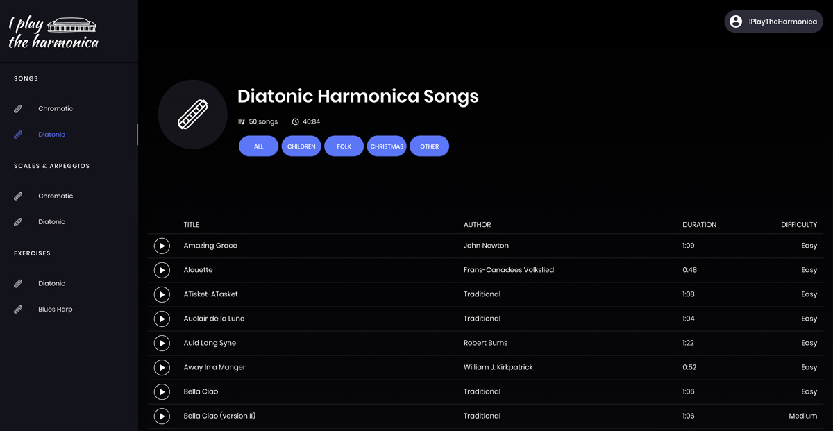 I play the harmonica app